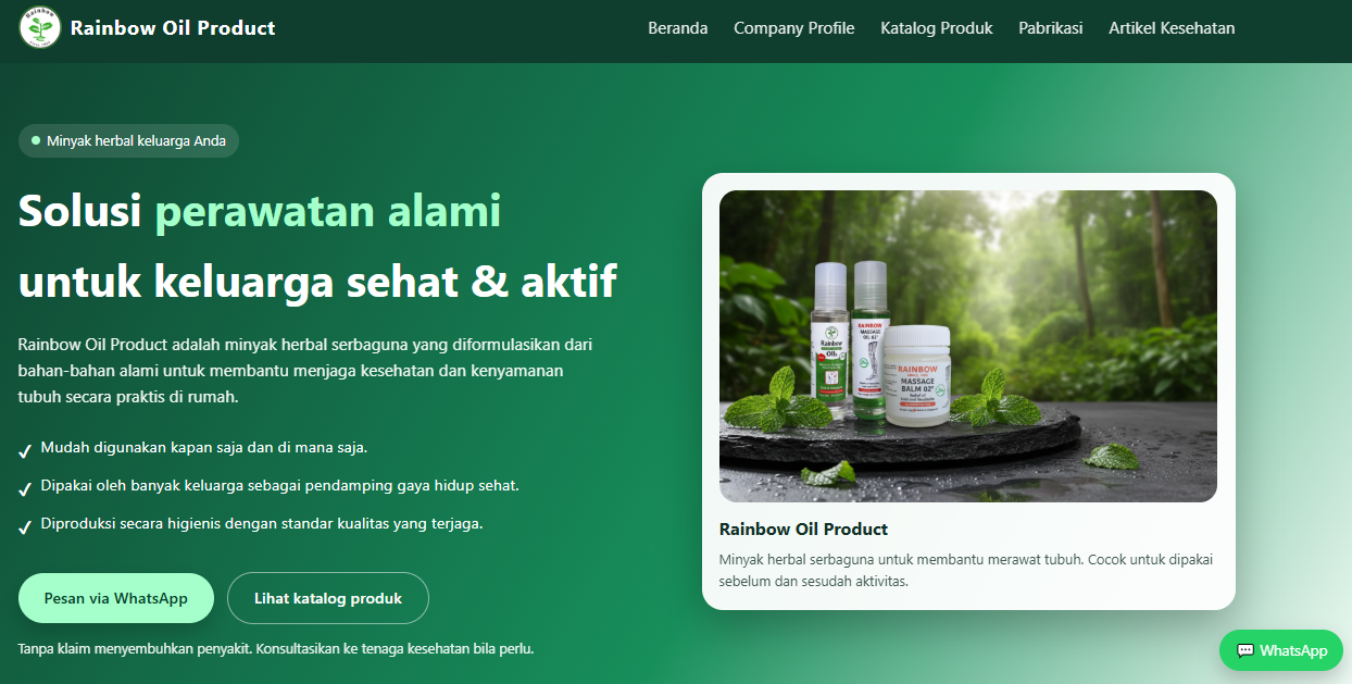 Rainbow Oil Product